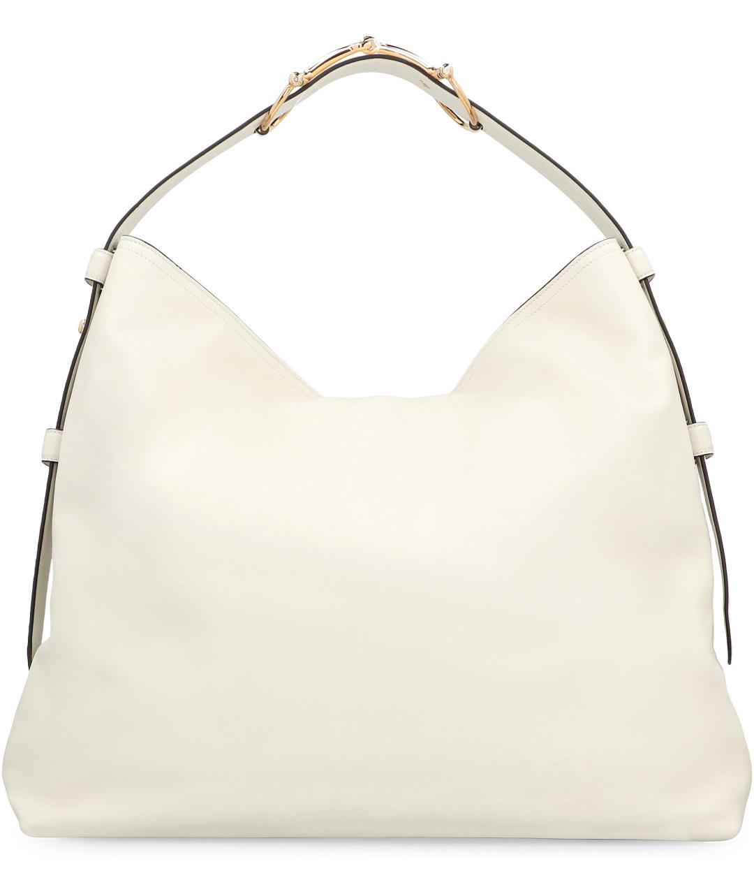 GUCCI Белая кожаная сумка тоут, фото 4