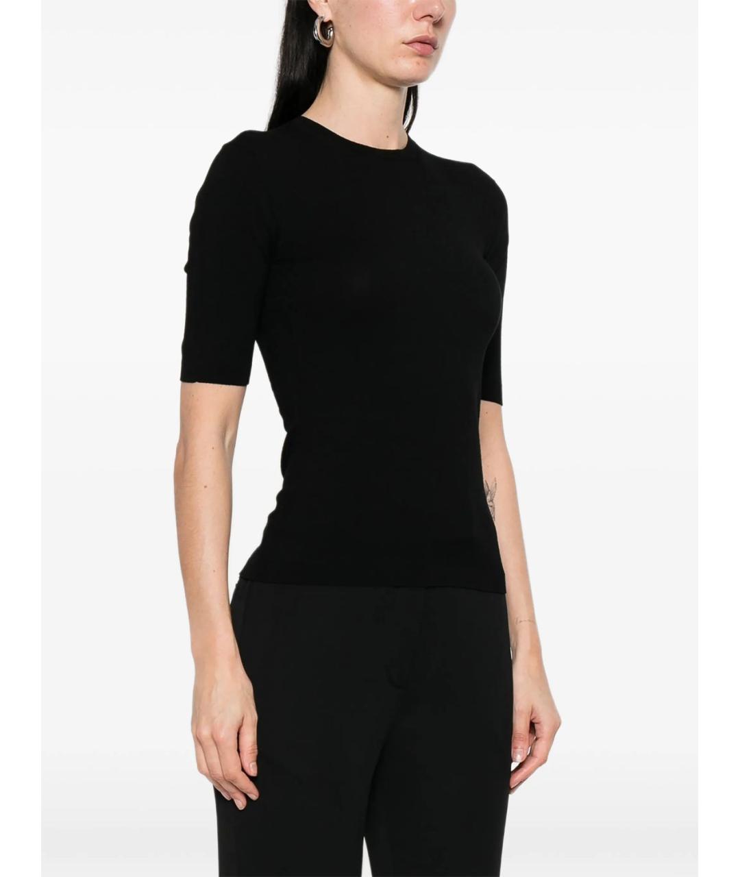 MAX MARA Черная вискозная футболка, фото 4