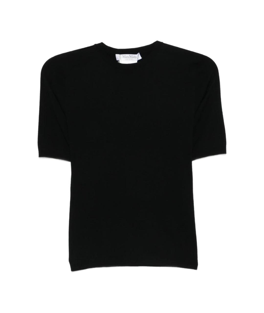 MAX MARA Черная вискозная футболка, фото 1
