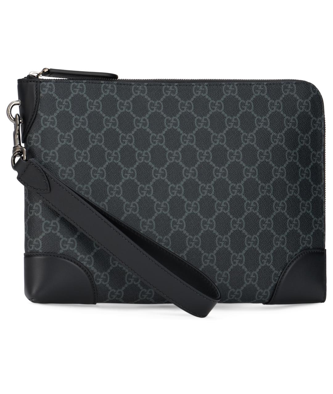 GUCCI Черная кожаная барсетка, фото 3