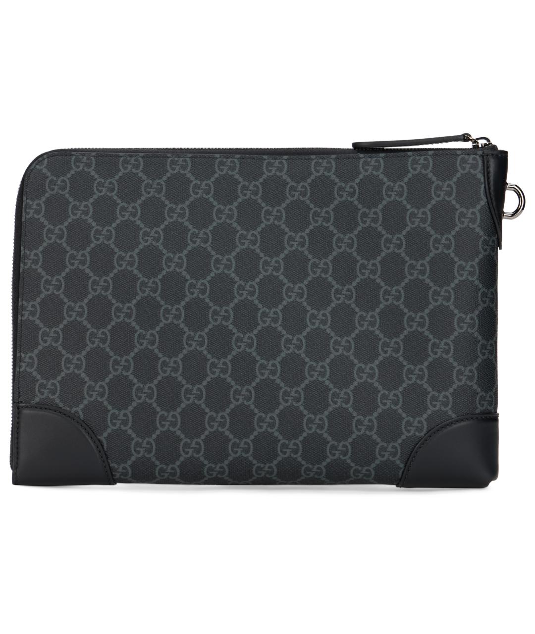 GUCCI Черная кожаная барсетка, фото 4