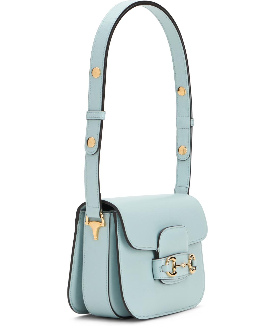 GUCCI Голубая кожаная сумка через плечо, фото 3