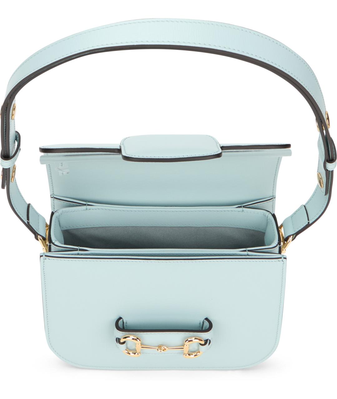 GUCCI Голубая кожаная сумка через плечо, фото 5