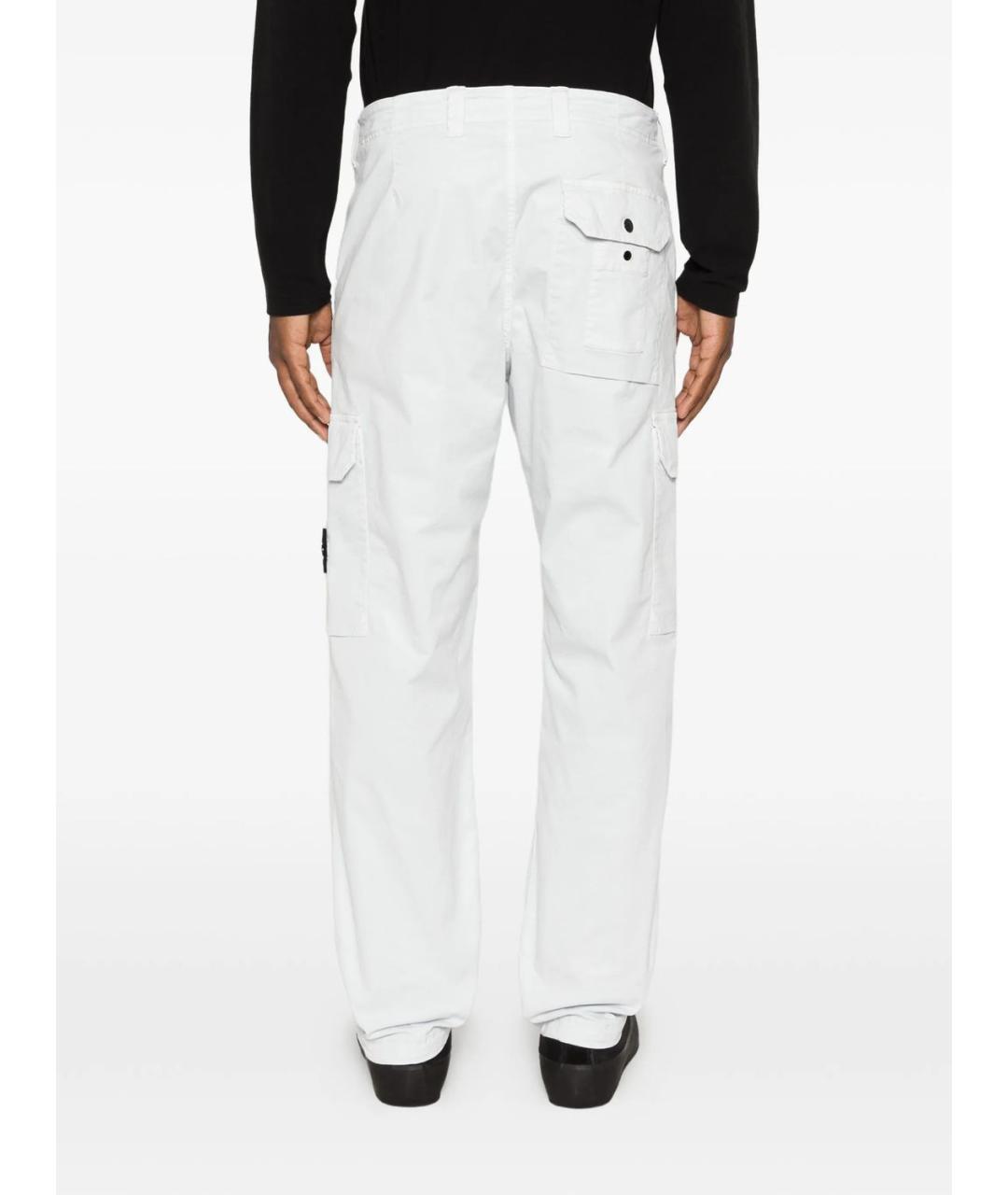 STONE ISLAND Голубые хлопковые повседневные брюки, фото 3