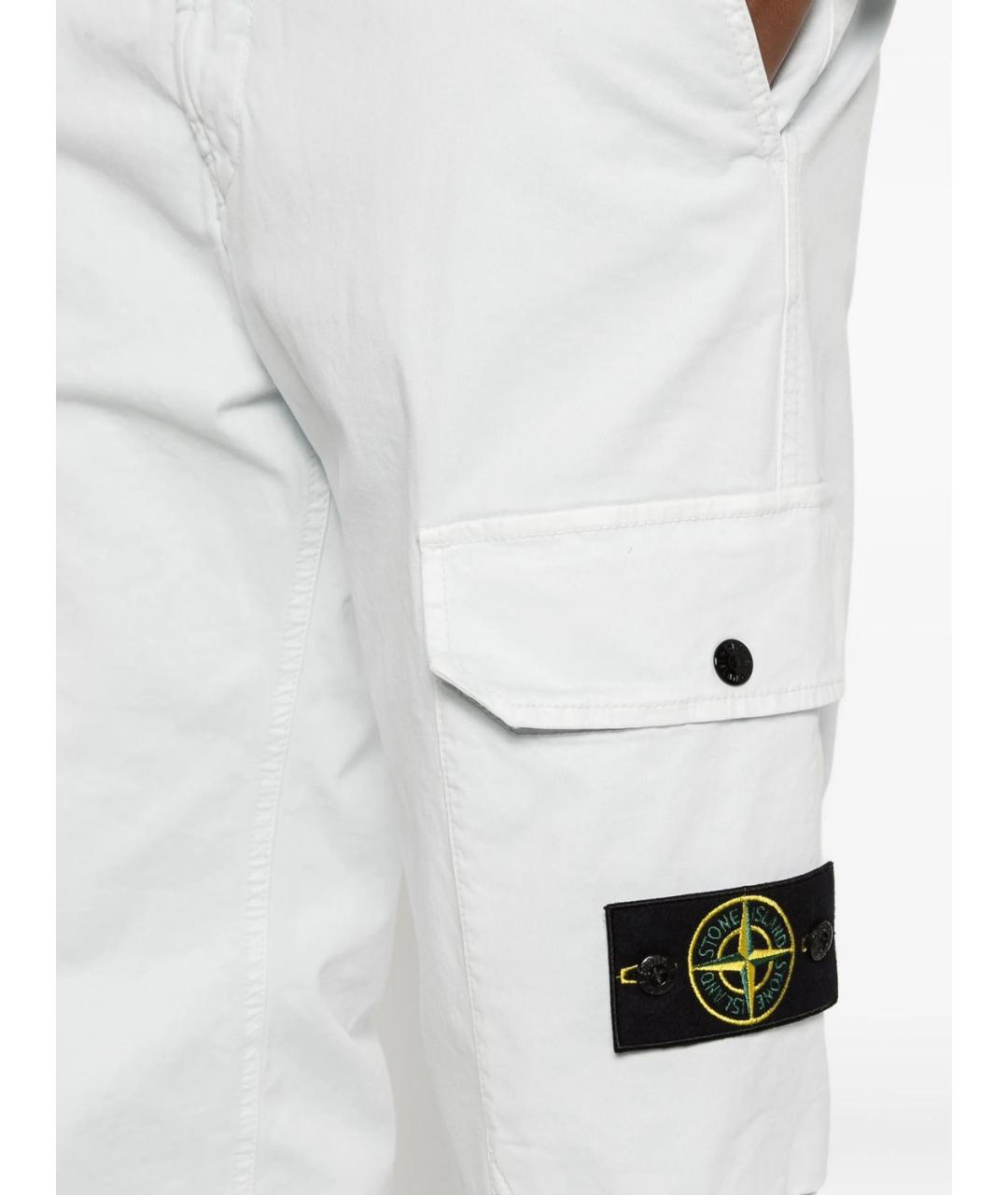 STONE ISLAND Голубые хлопковые повседневные брюки, фото 2