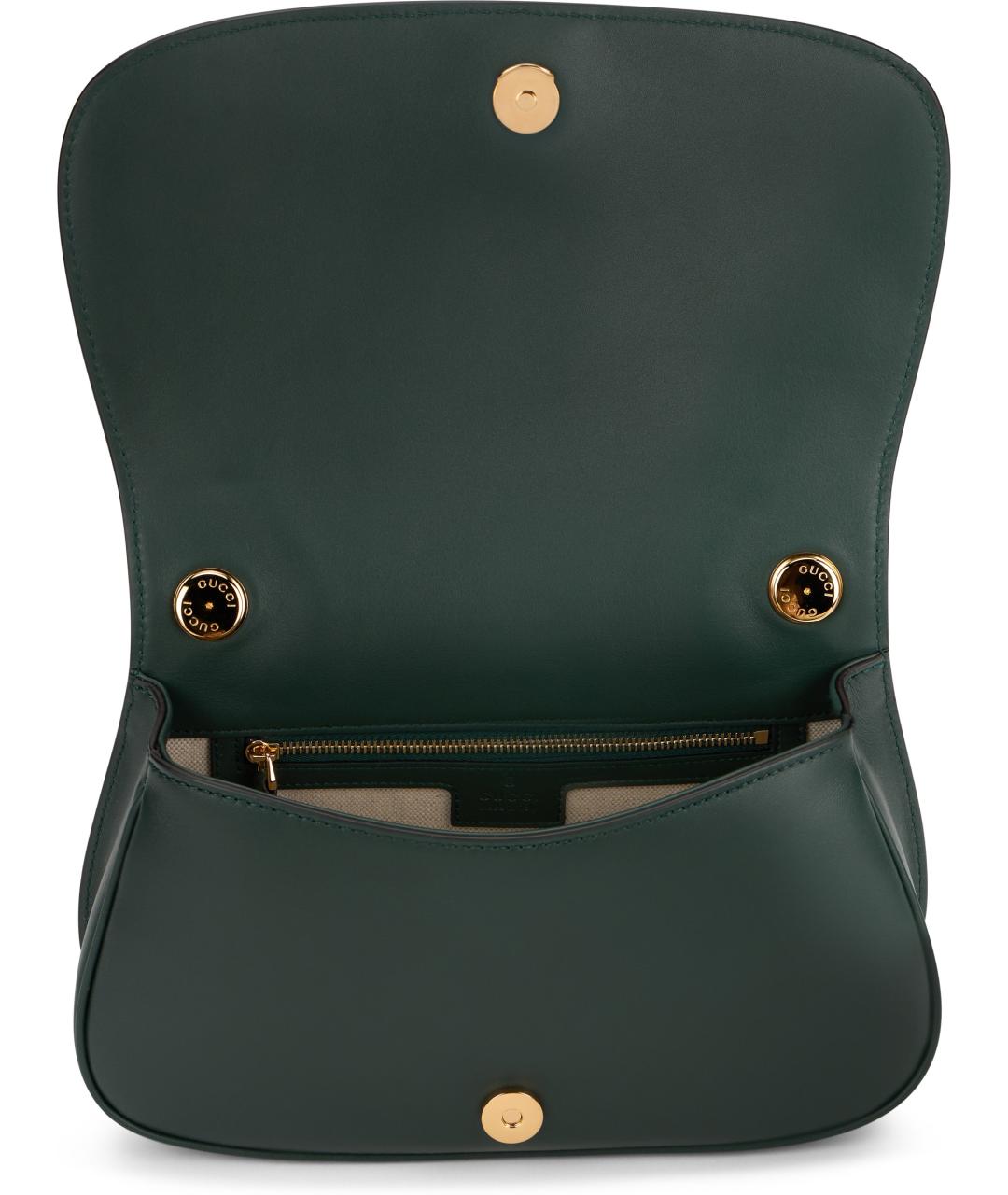 GUCCI Зеленая кожаная сумка через плечо, фото 5