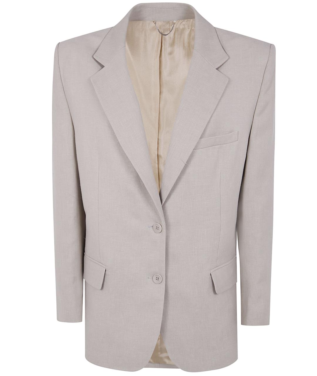 MAGDA BUTRYM Бежевый льняной жакет/пиджак, фото 1