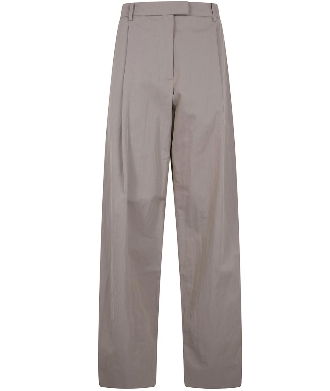 MAGDA BUTRYM Бежевые хлопковые прямые брюки, фото 1