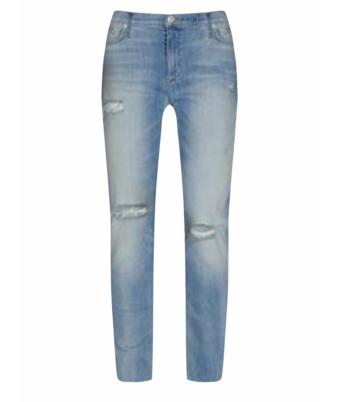 HUDSON Синие хлопко-эластановые джинсы слим, фото 1