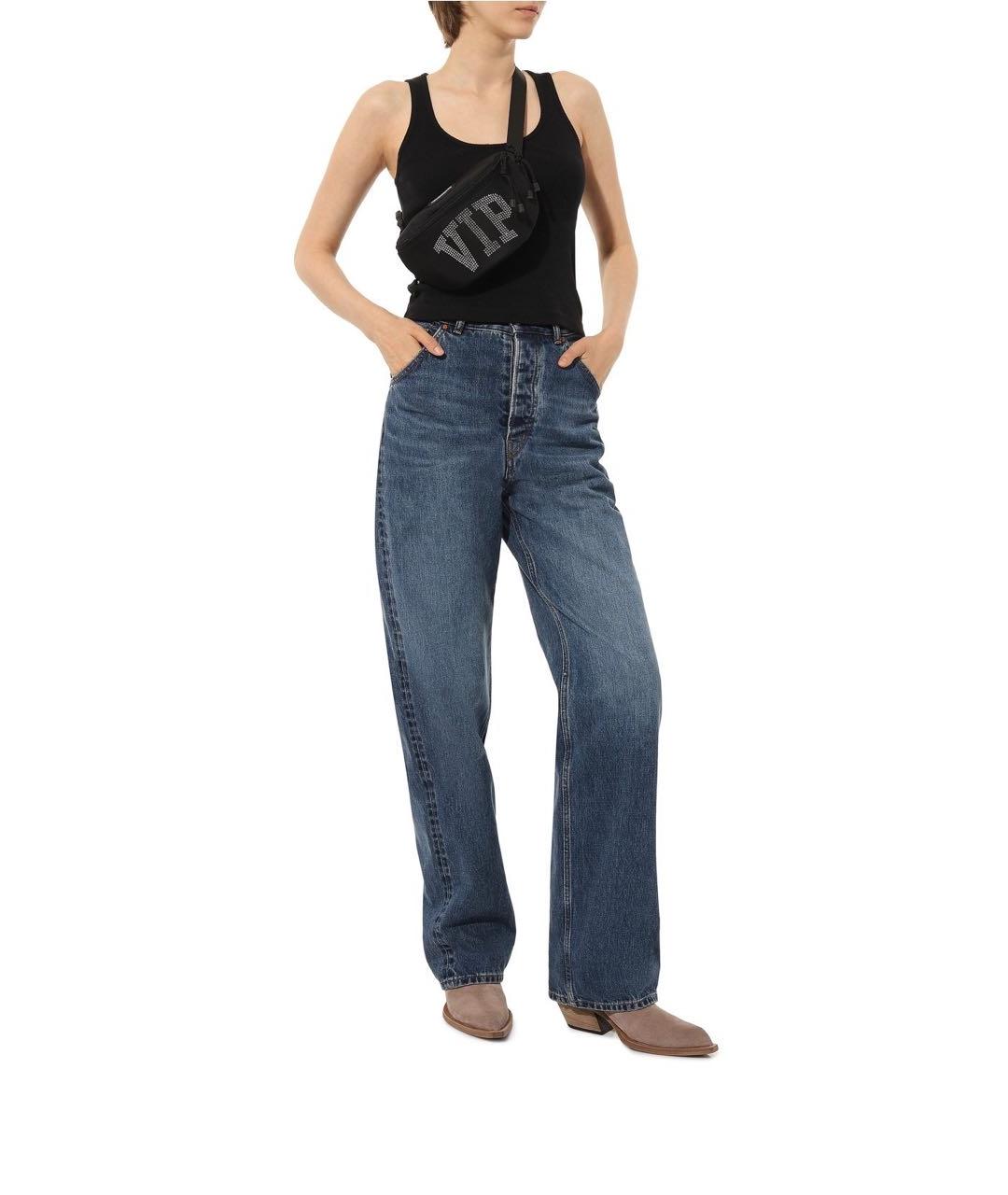 VETEMENTS Черная тканевая поясная сумка, фото 5