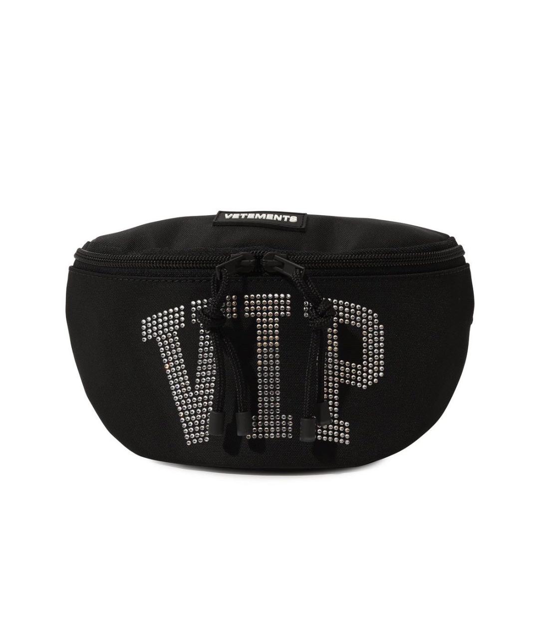 VETEMENTS Черная тканевая поясная сумка, фото 1