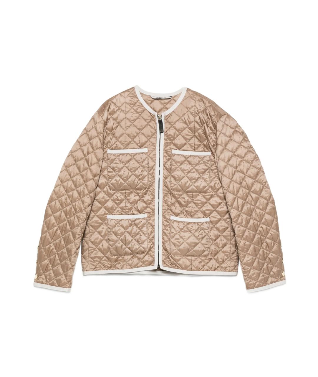 MAX MARA Бежевая полиэстеровая куртка, фото 1