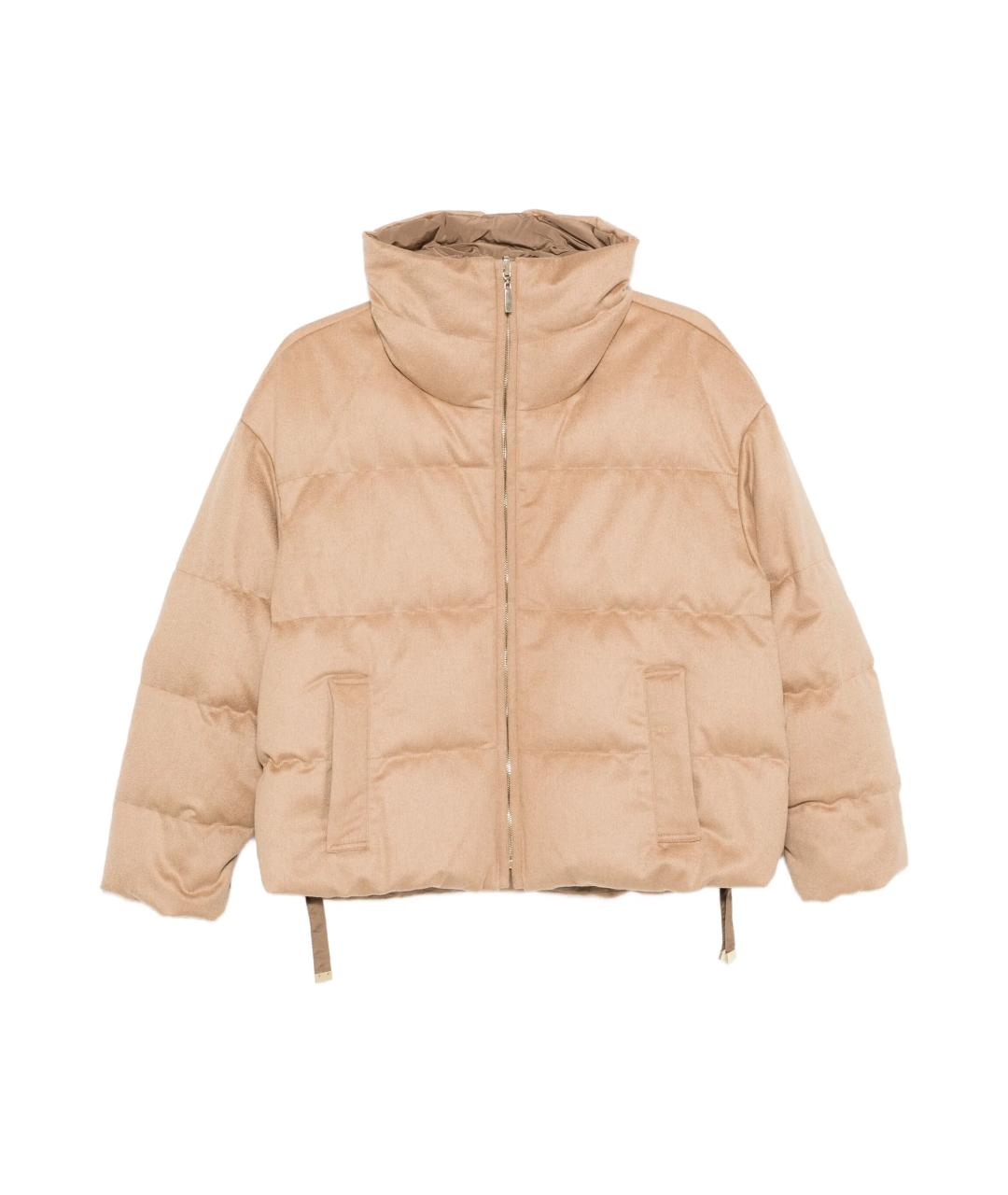 MAX MARA Бежевый шерстяной пуховик, фото 1