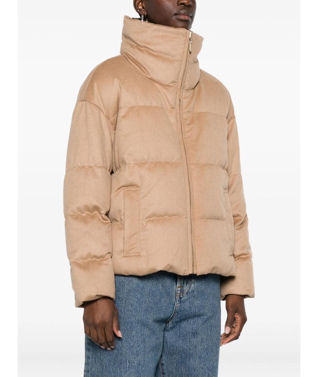 MAX MARA Бежевый шерстяной пуховик, фото 2