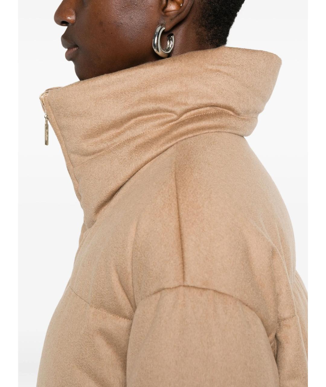 MAX MARA Бежевый шерстяной пуховик, фото 4