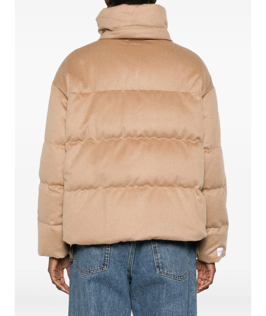 MAX MARA Бежевый шерстяной пуховик, фото 5