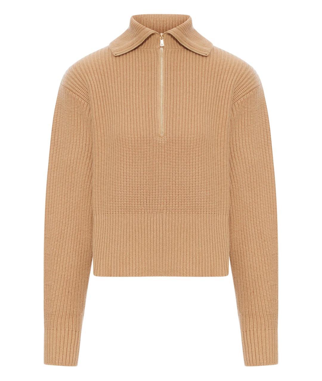 MAX MARA Бежевый кашемировый джемпер / свитер, фото 3