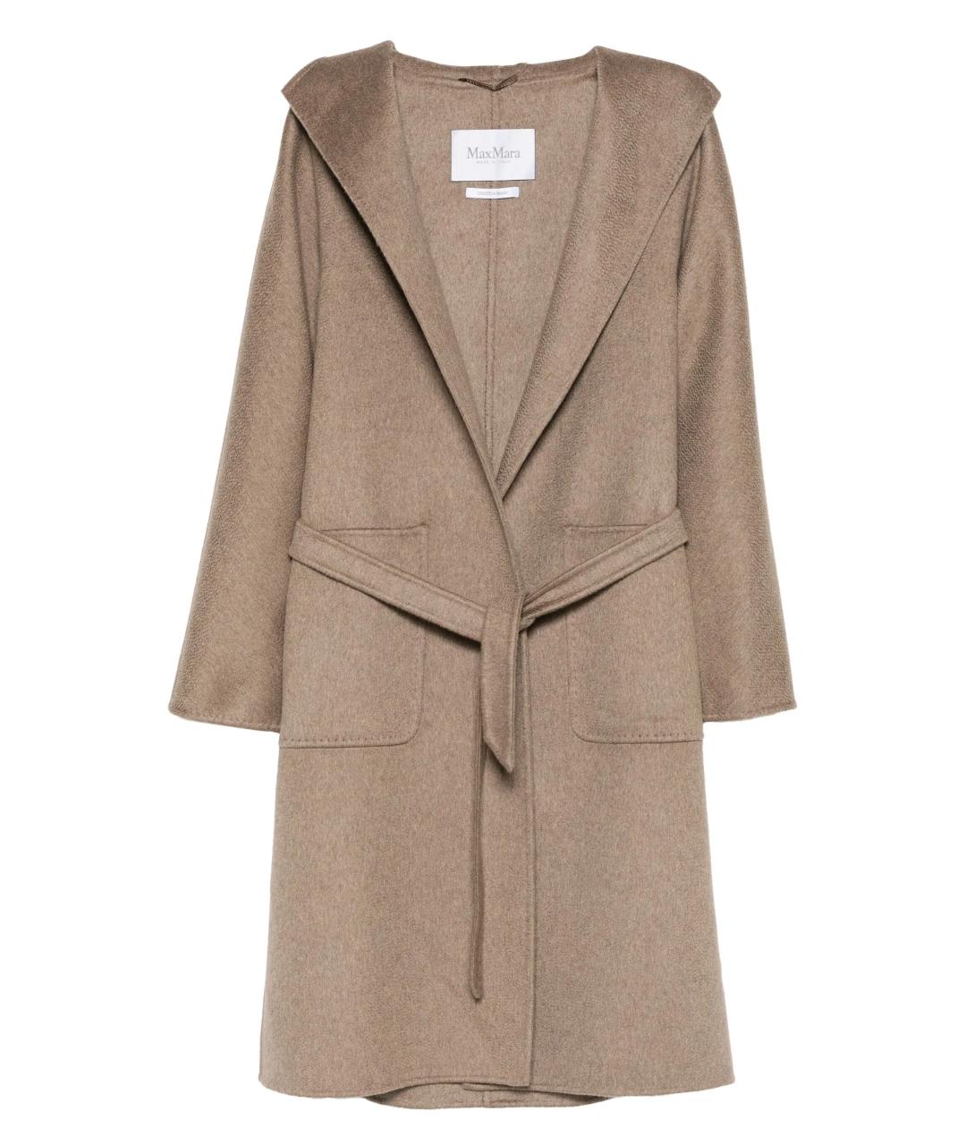 MAX MARA Коричневое кашемировое пальто, фото 1