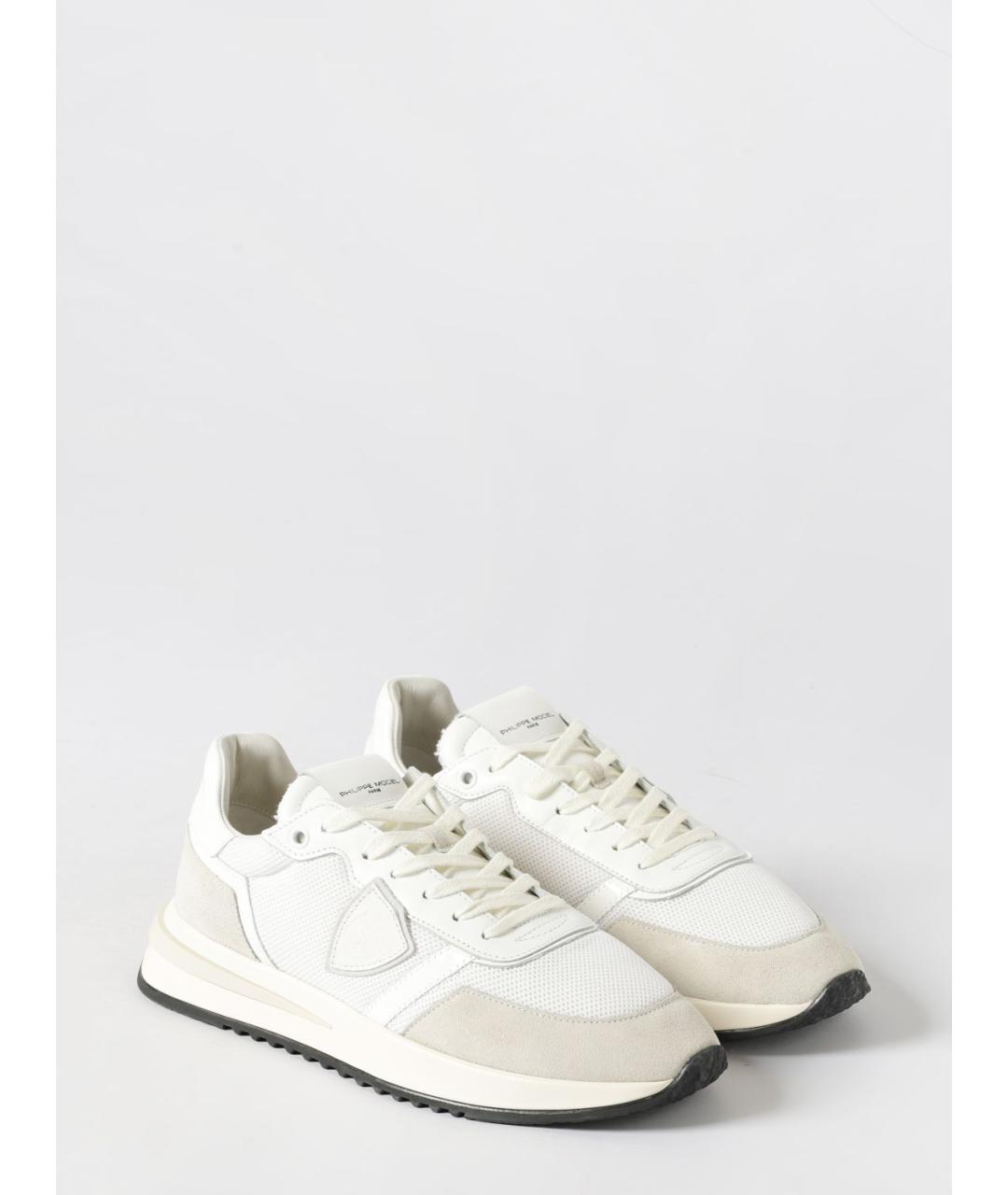 PHILIPPE MODEL Белые кожаные низкие кроссовки / кеды, фото 2