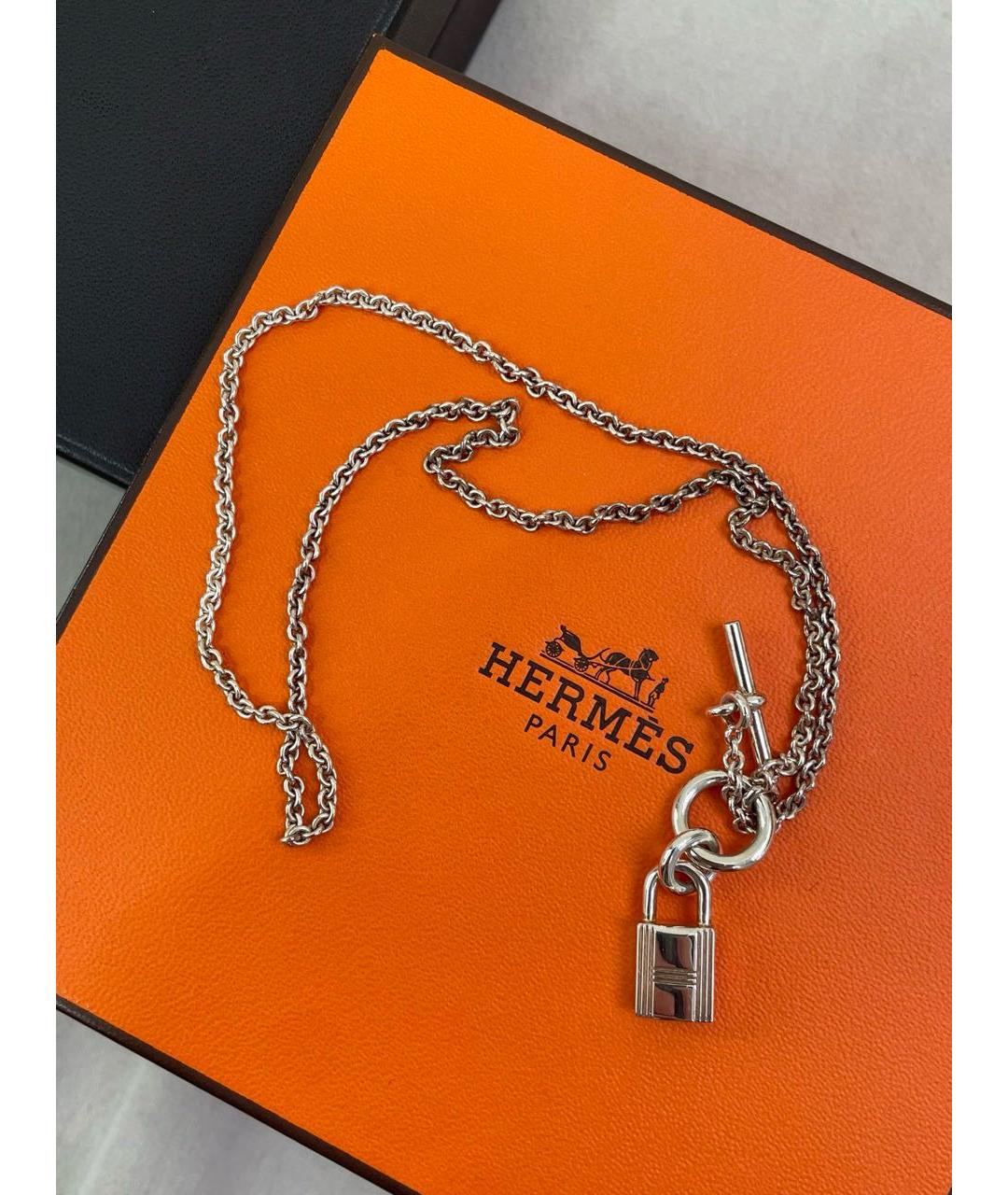 HERMES Серебряная подвеска, фото 5