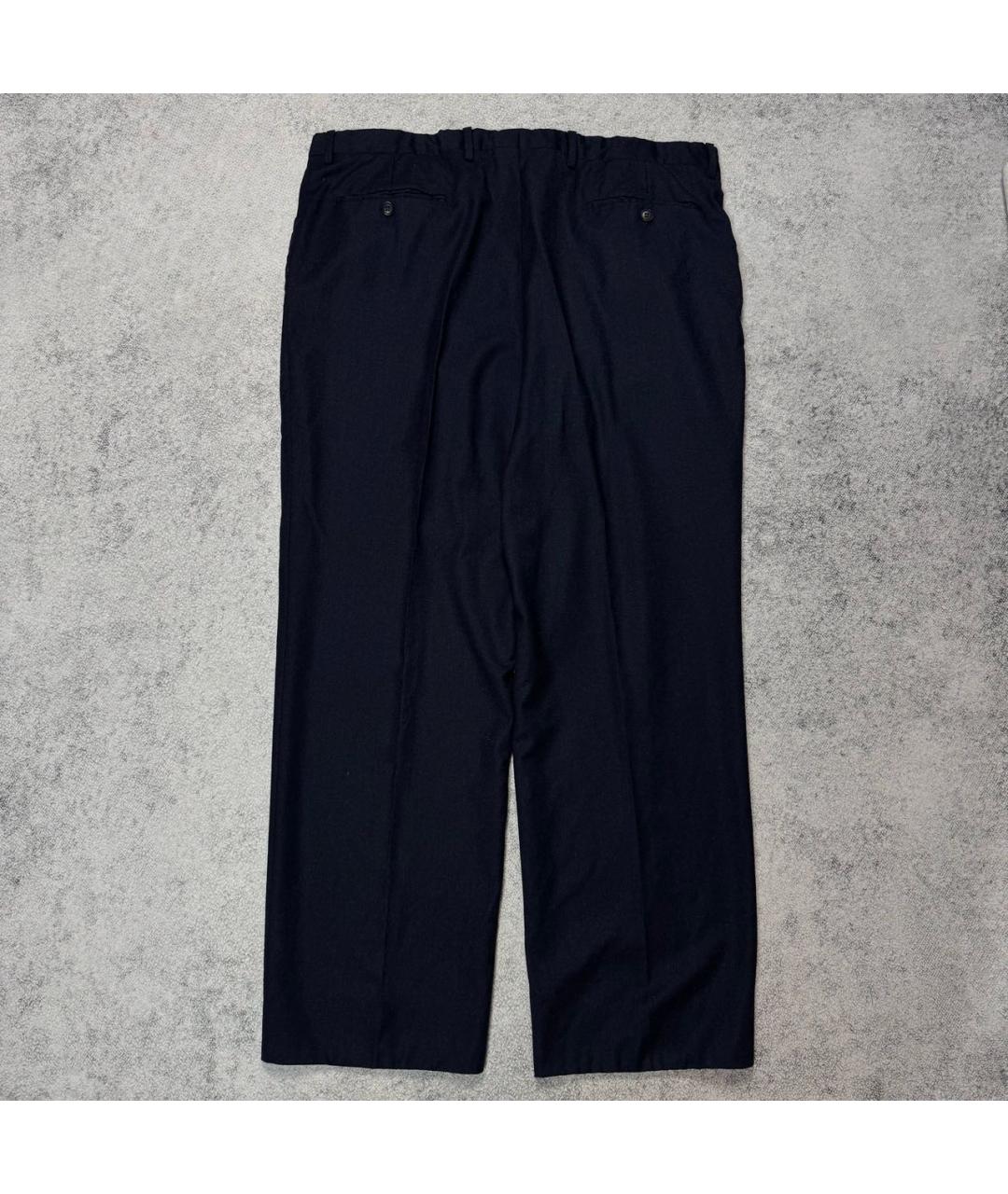 PAL ZILERI Темно-синие шерстяные классические брюки, фото 2