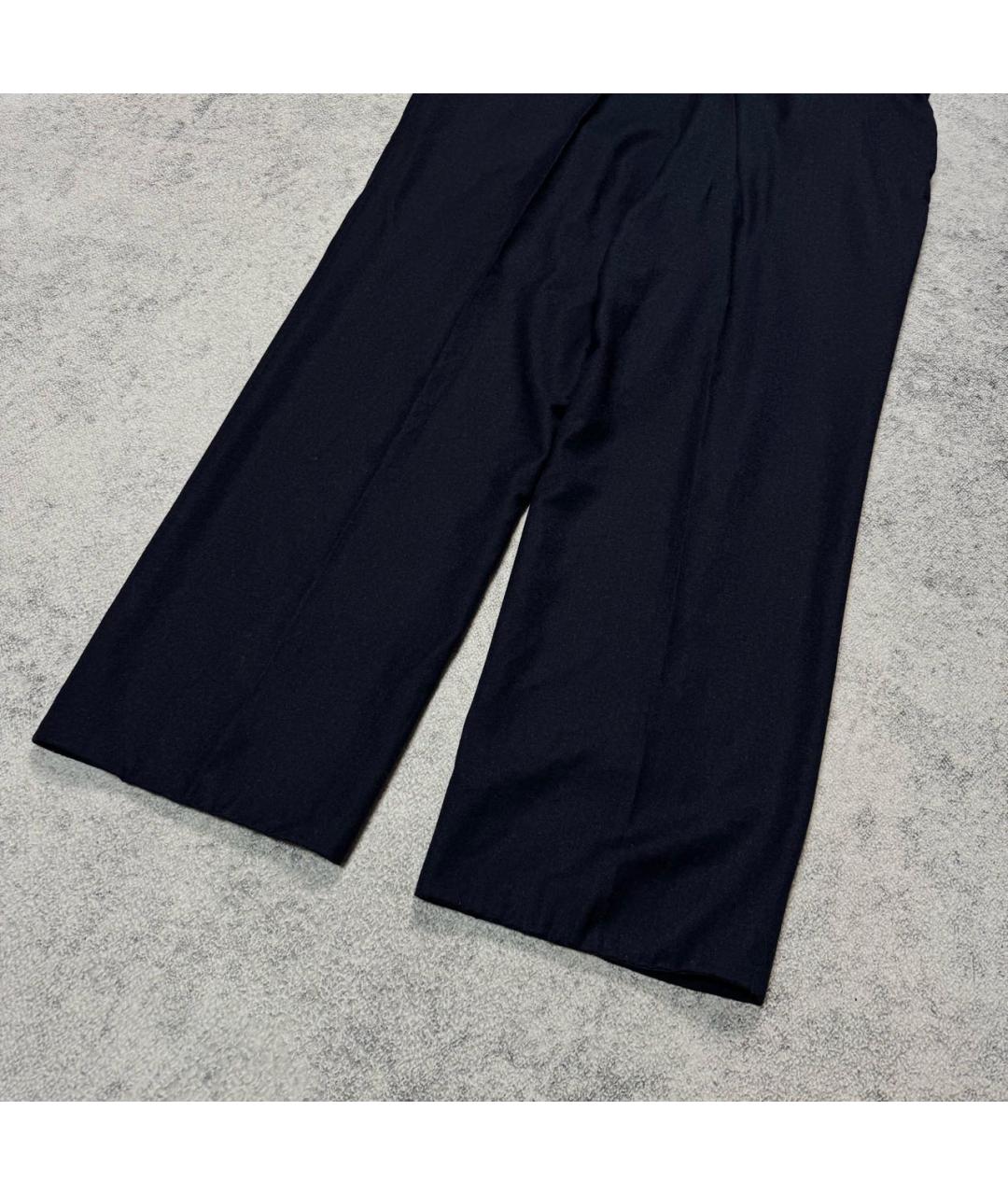PAL ZILERI Темно-синие шерстяные классические брюки, фото 4
