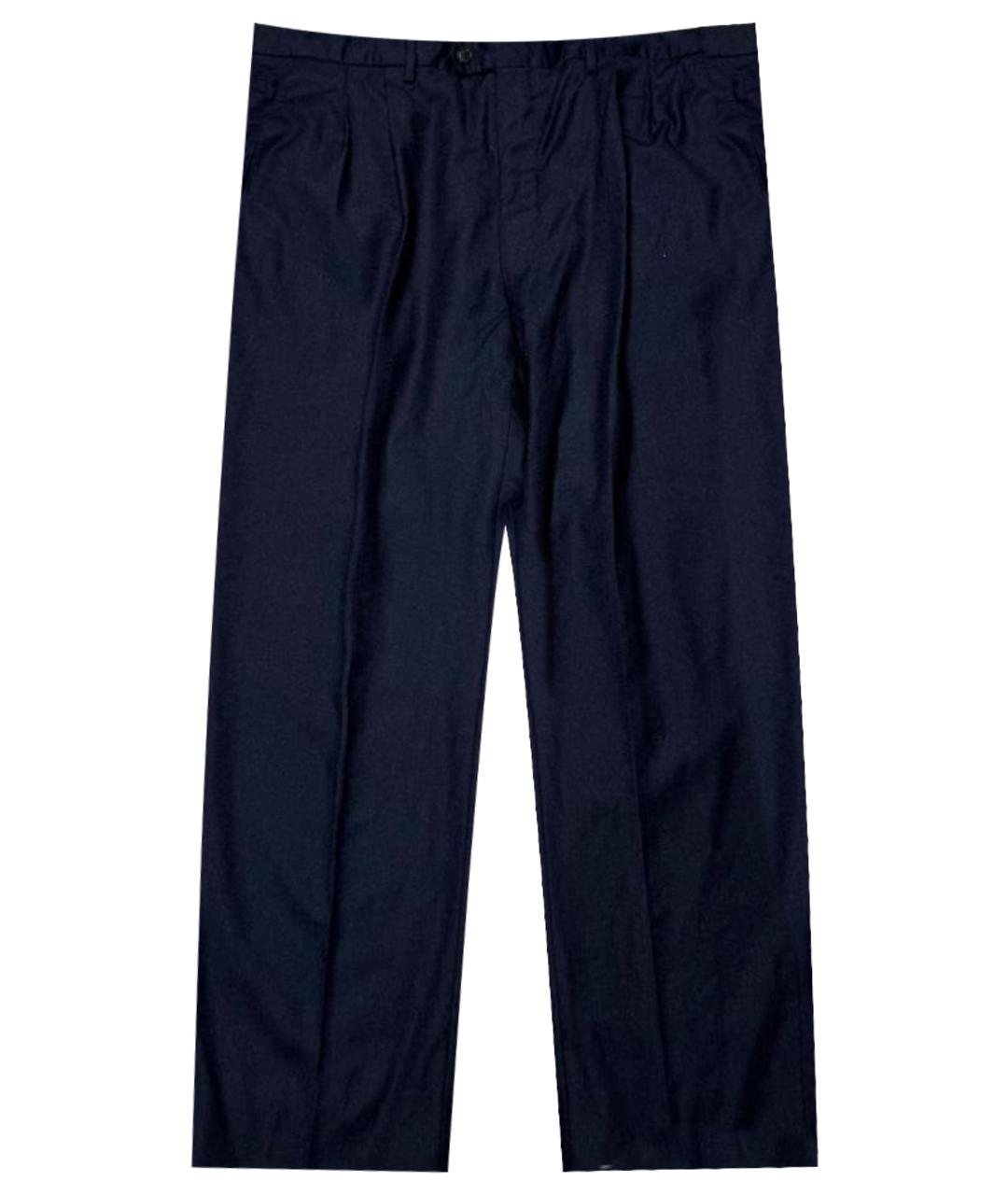 PAL ZILERI Темно-синие шерстяные классические брюки, фото 1