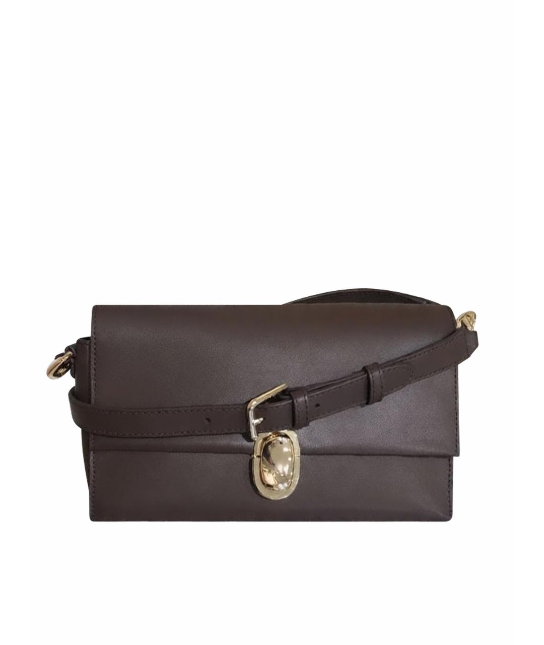 FURLA Коричневая кожаная сумка через плечо, фото 1