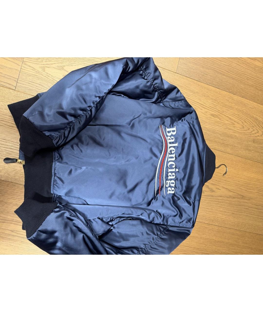 BALENCIAGA Синяя полиамидовая куртка, фото 2