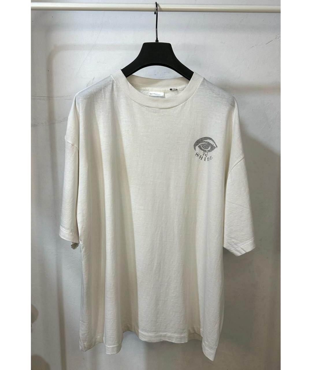 Saint Michael Бежевая хлопковая футболка, фото 4