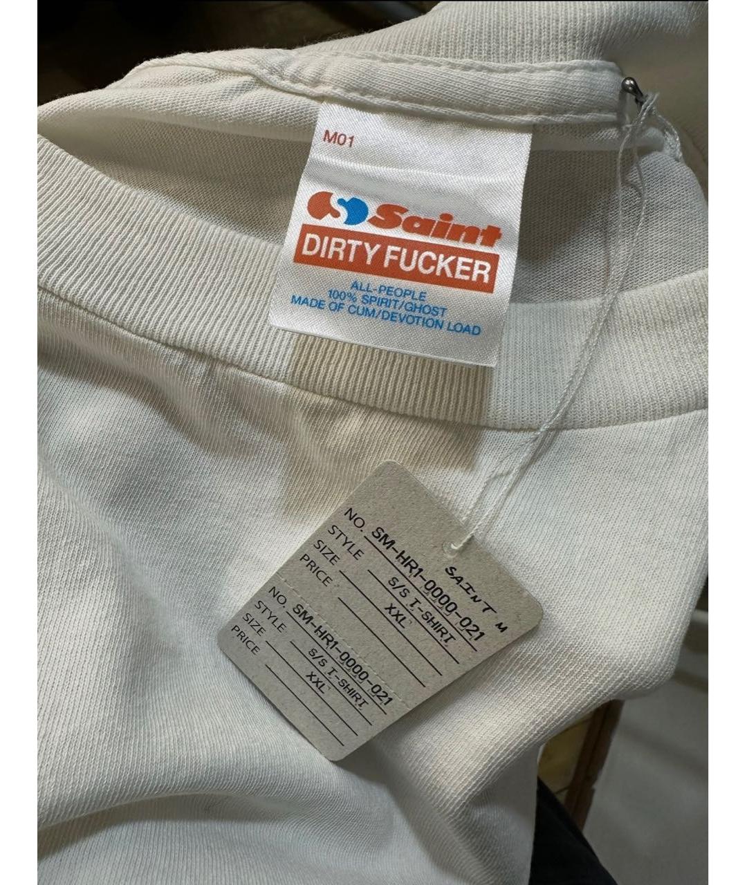 Saint Michael Бежевая хлопковая футболка, фото 3