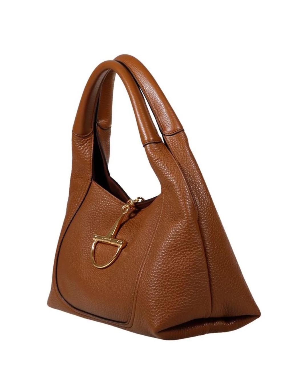 GUCCI Коричневая кожаная сумка через плечо, фото 3