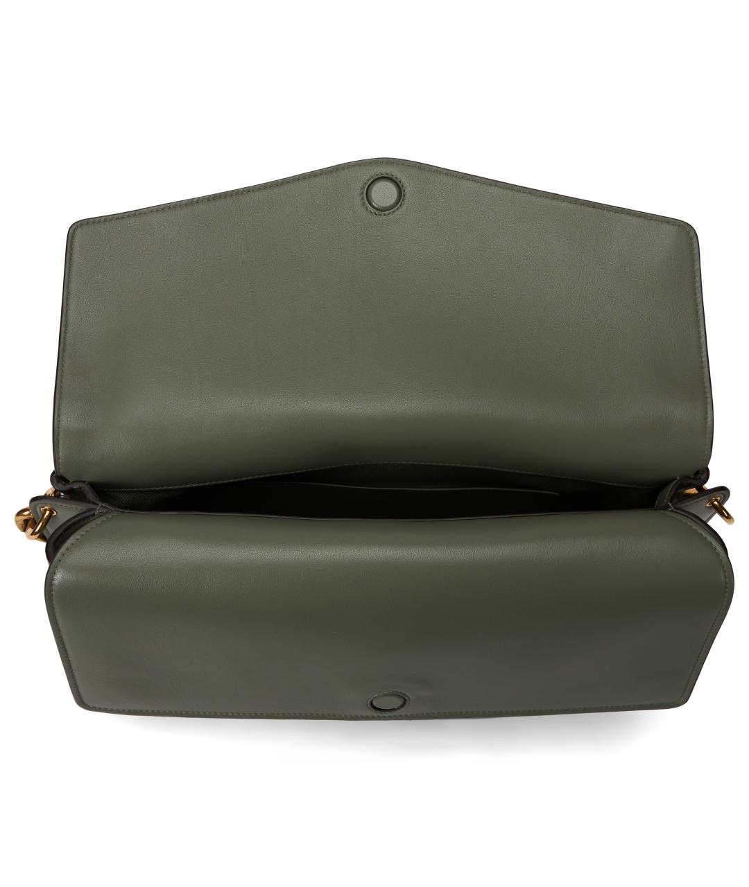 GUCCI Хаки кожаная сумка через плечо, фото 5