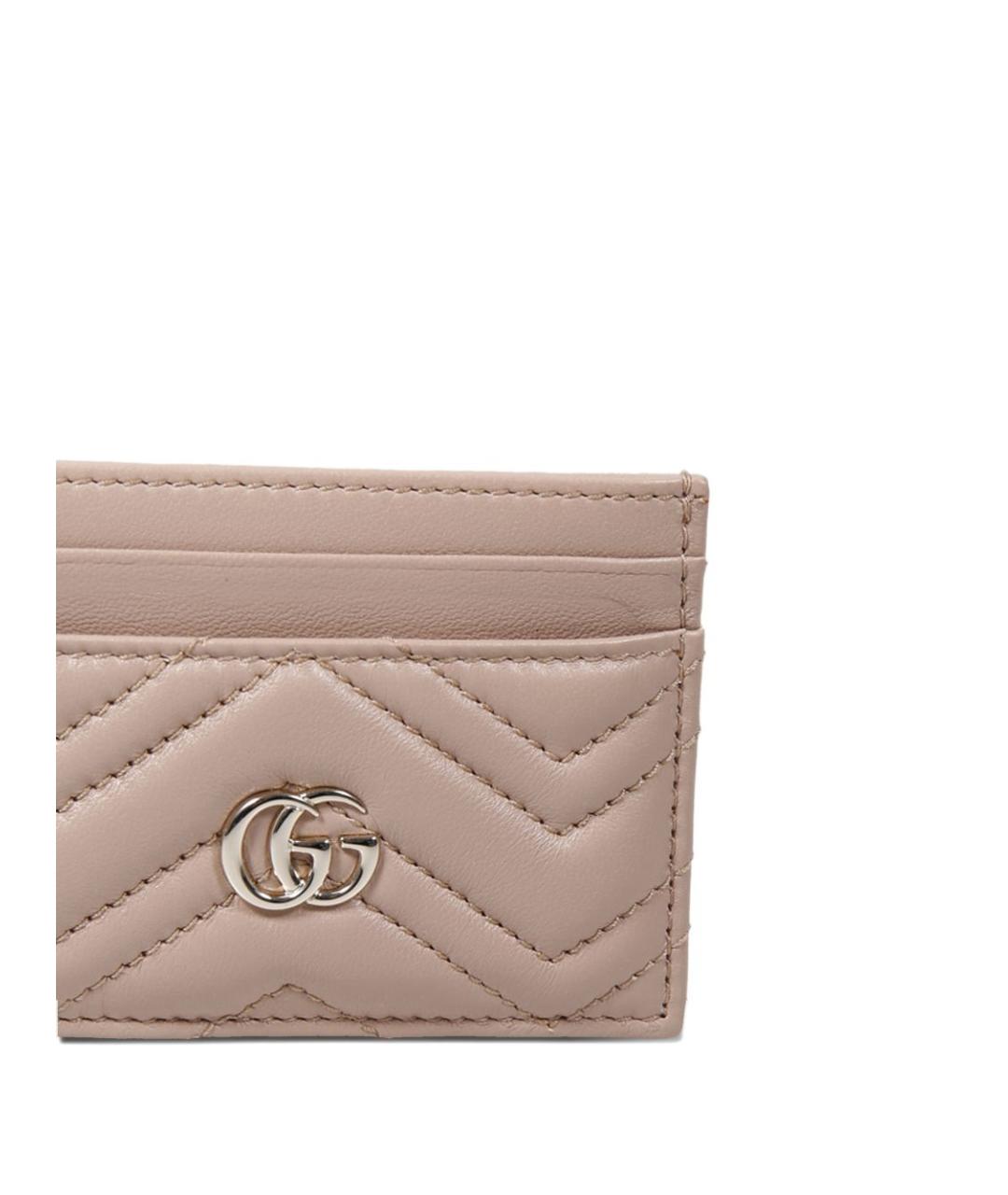 GUCCI Бежевый кожаный кардхолдер, фото 2