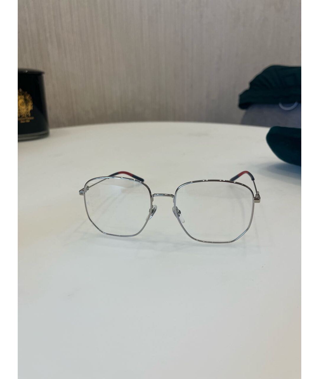 GUCCI Серые металлические солнцезащитные очки, фото 5