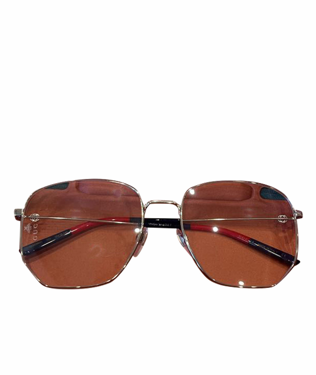 GUCCI Серые металлические солнцезащитные очки, фото 1