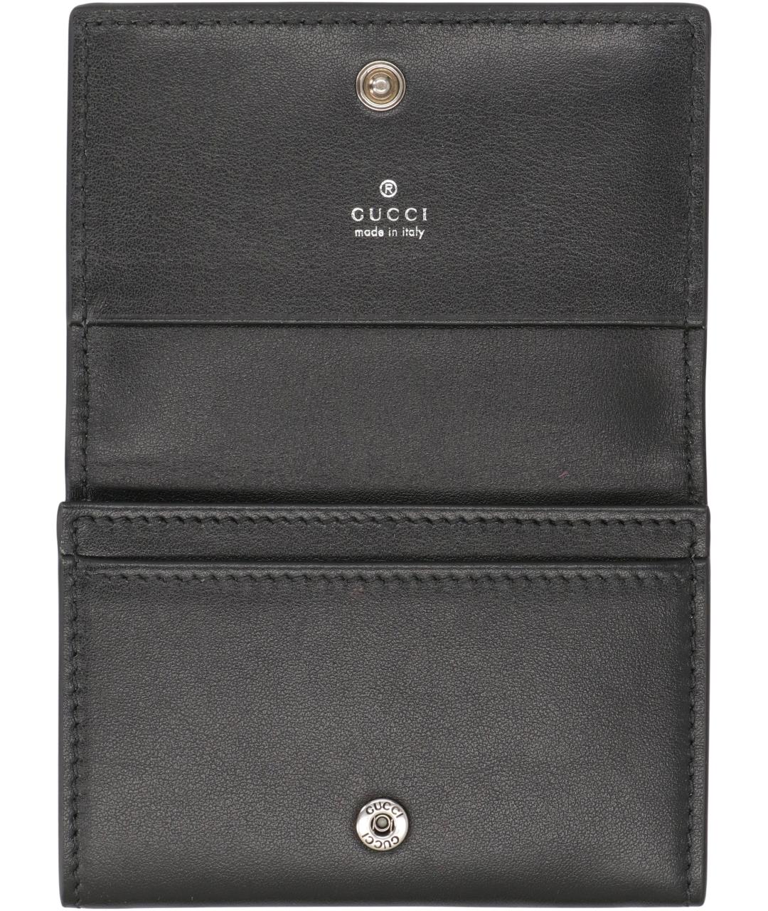 GUCCI Черный кожаный кошелек, фото 4