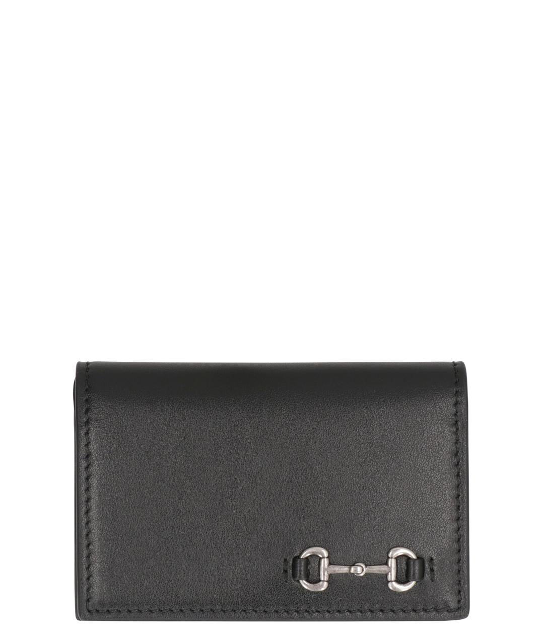GUCCI Черный кожаный кошелек, фото 1