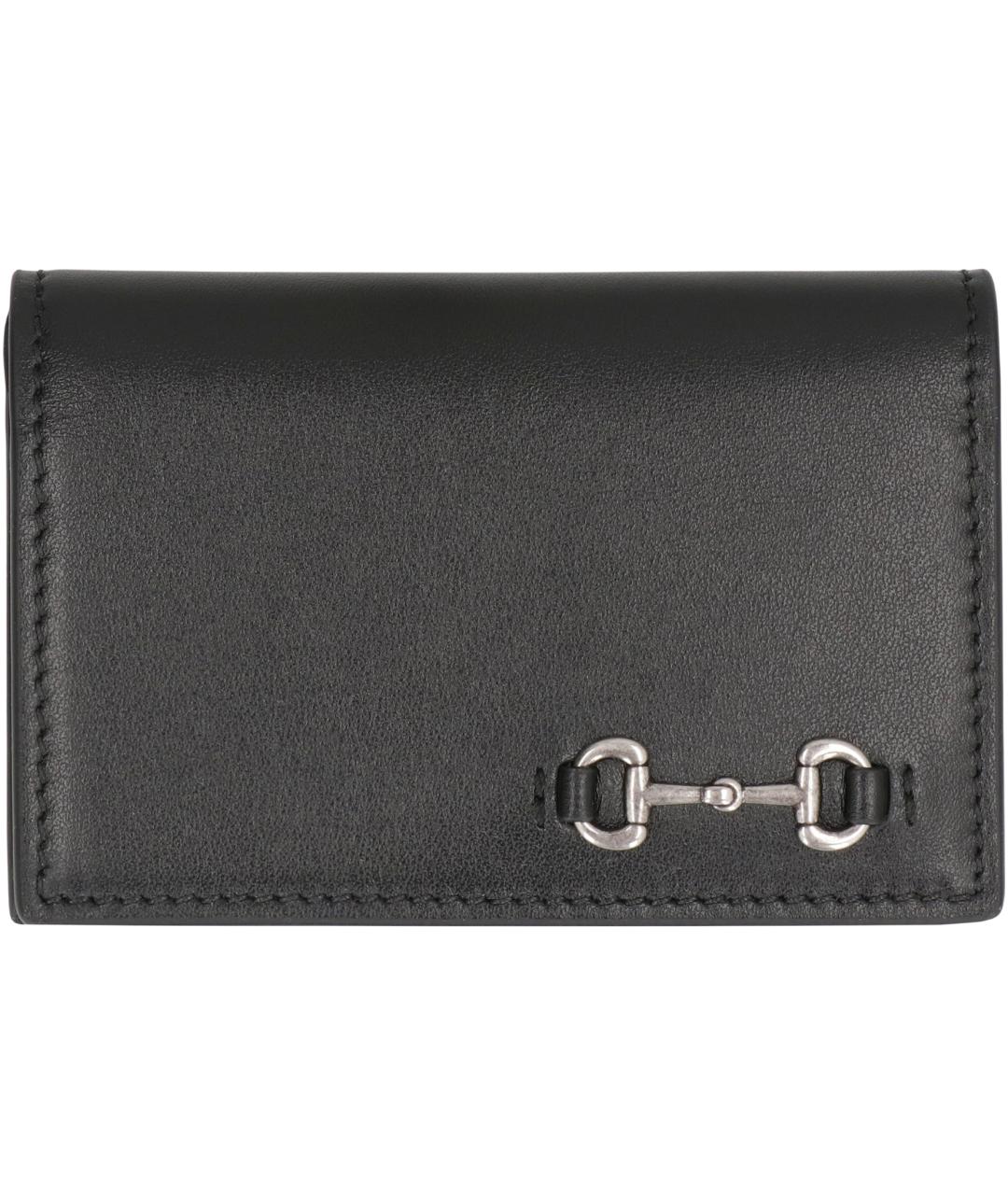 GUCCI Черный кожаный кошелек, фото 2