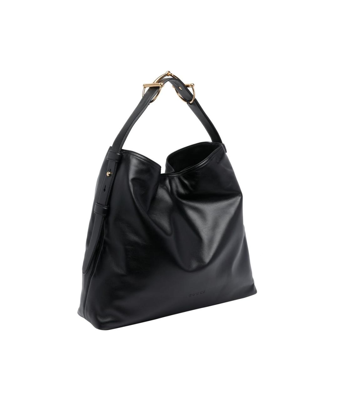 GUCCI Черная кожаная сумка тоут, фото 2