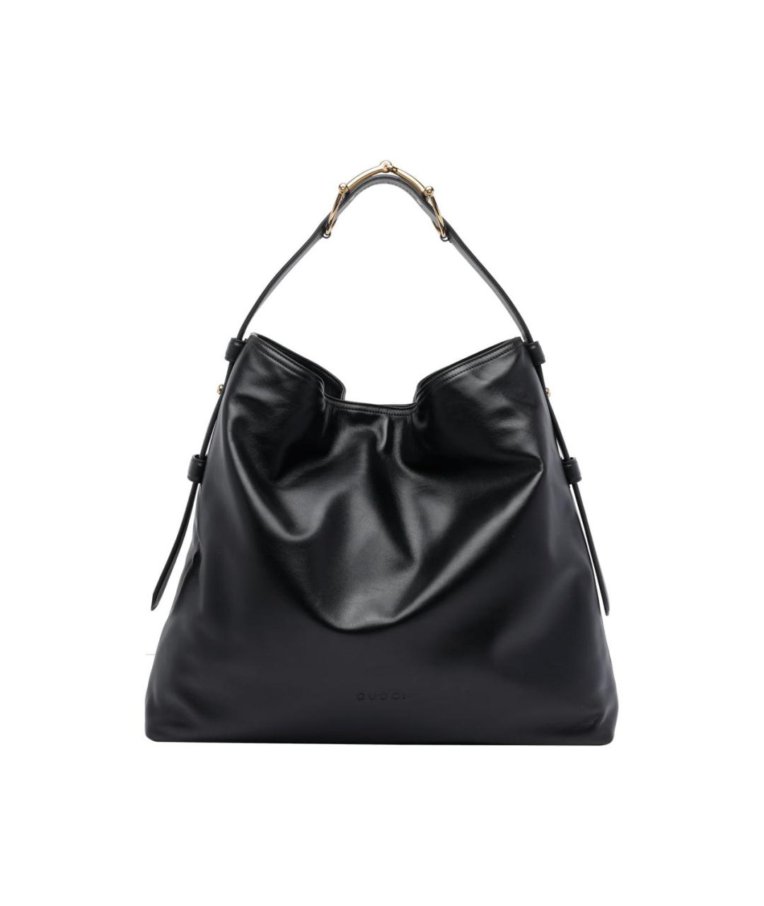 GUCCI Черная кожаная сумка тоут, фото 1