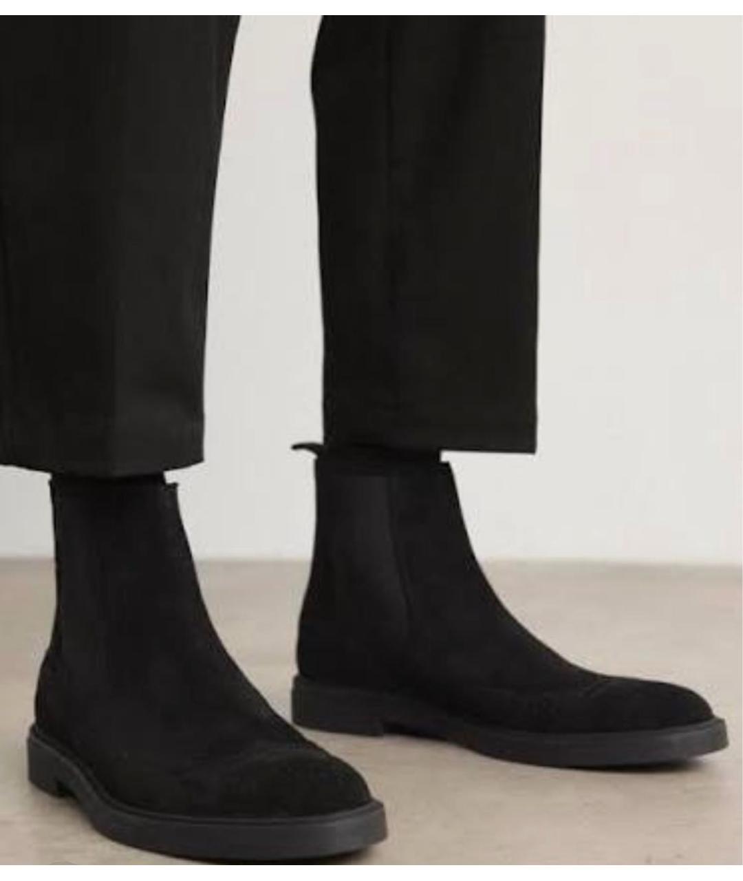 HUGO BOSS Черные замшевые высокие ботинки, фото 8