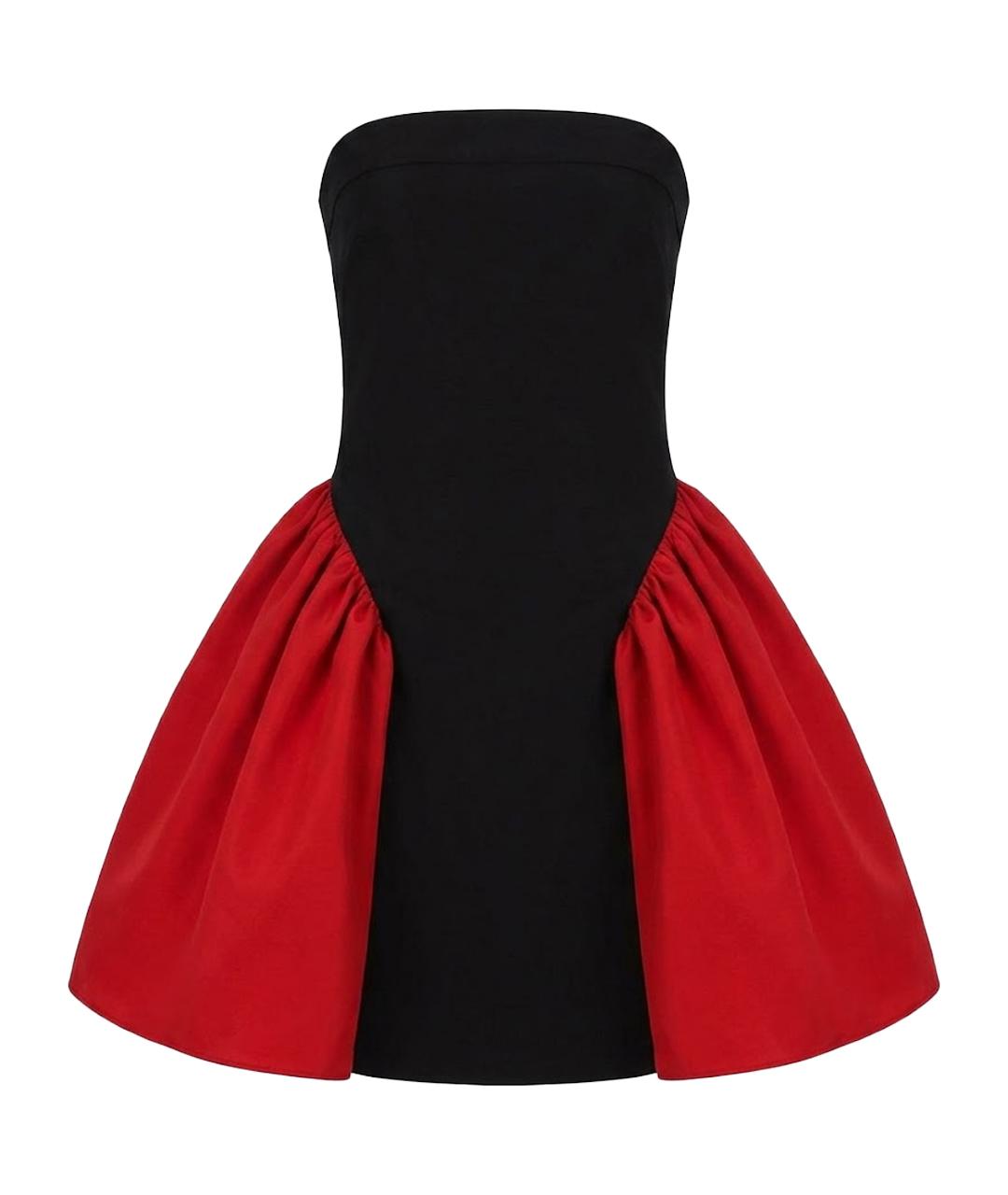 SAINT LAURENT Черное хлопковое коктейльное платье, фото 1