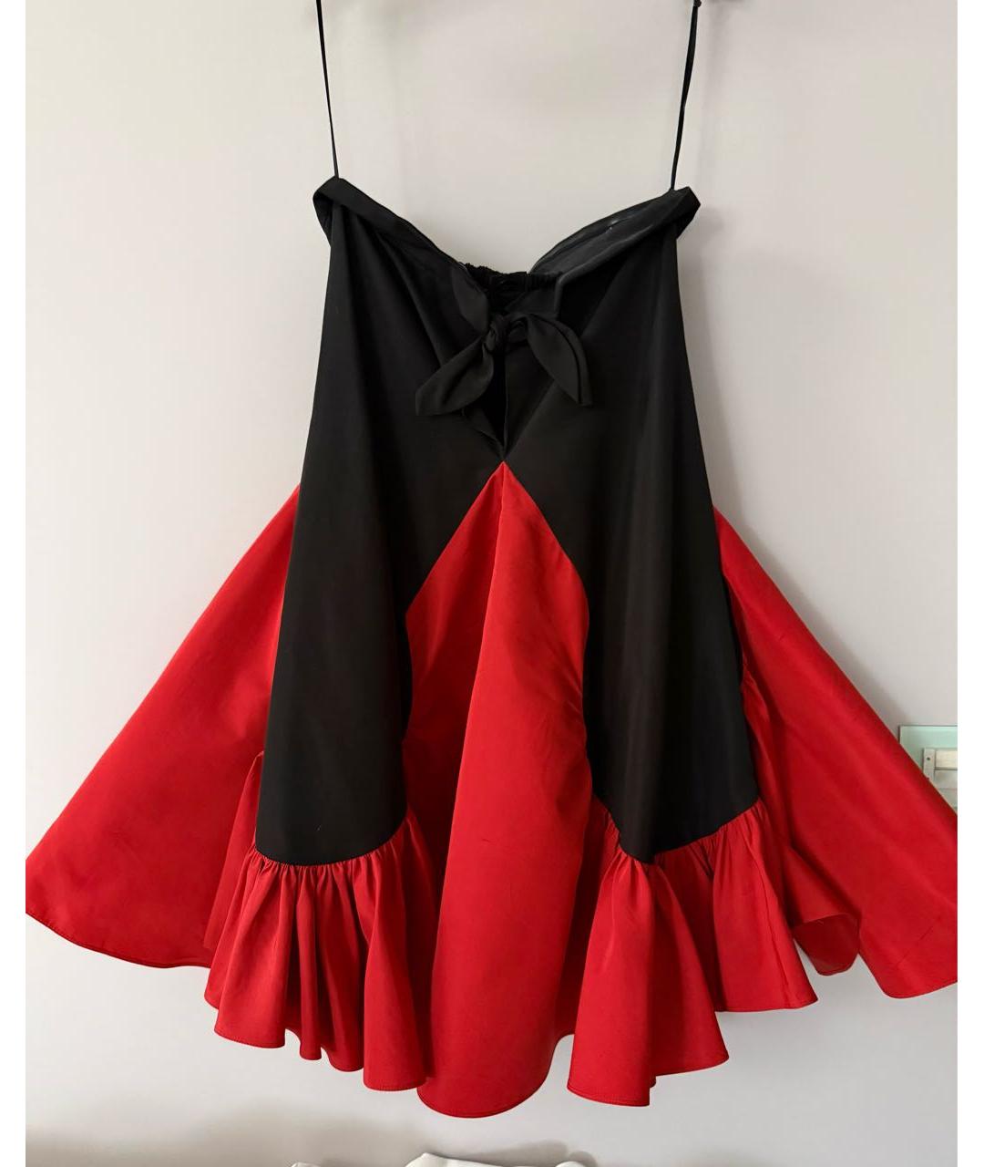 SAINT LAURENT Черное хлопковое коктейльное платье, фото 2