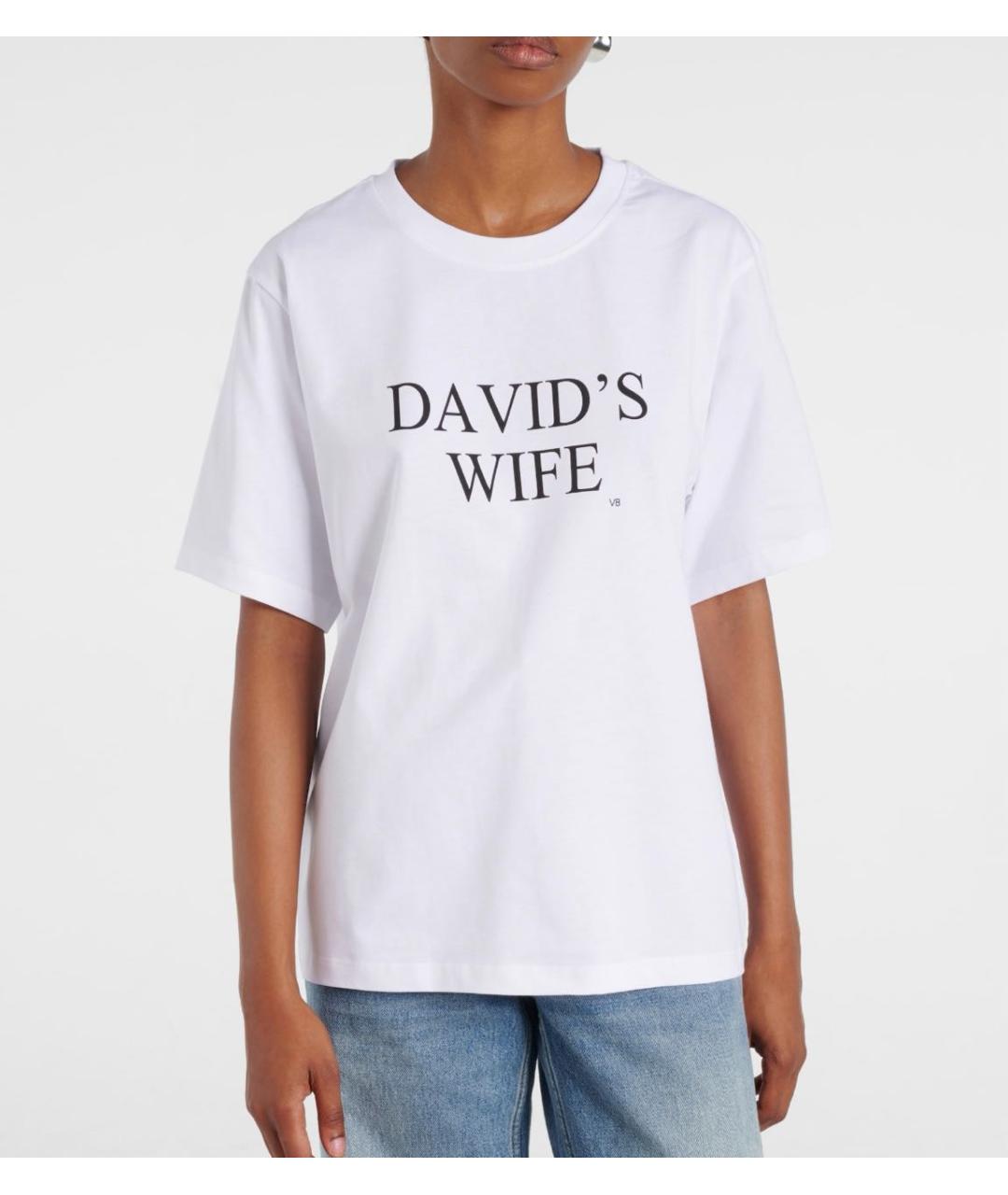 VICTORIA BECKHAM Белая хлопковая футболка, фото 8