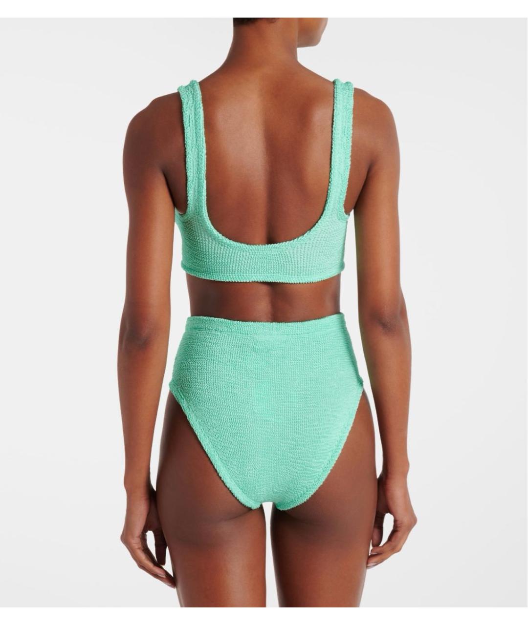 HUNZA G Бирюзовый полиамидовый купальник, фото 5