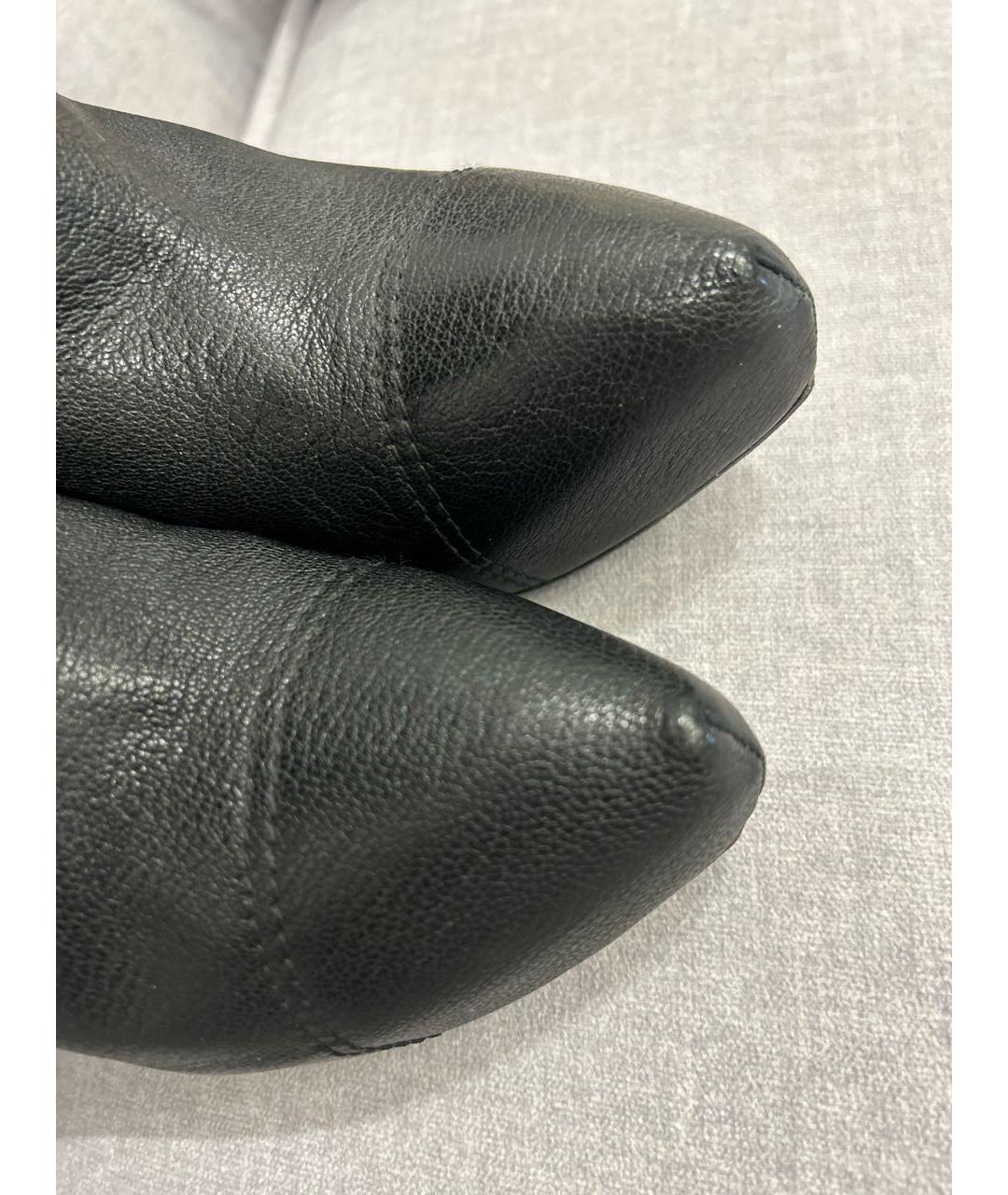 LOUIS VUITTON Черные кожаные сапоги, фото 3