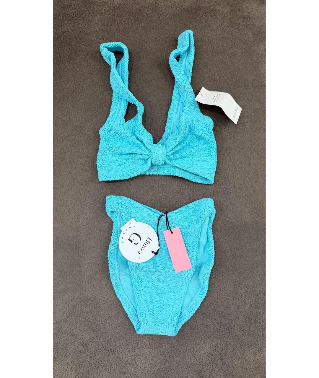 HUNZA G Голубой полиамидовый купальник, фото 2