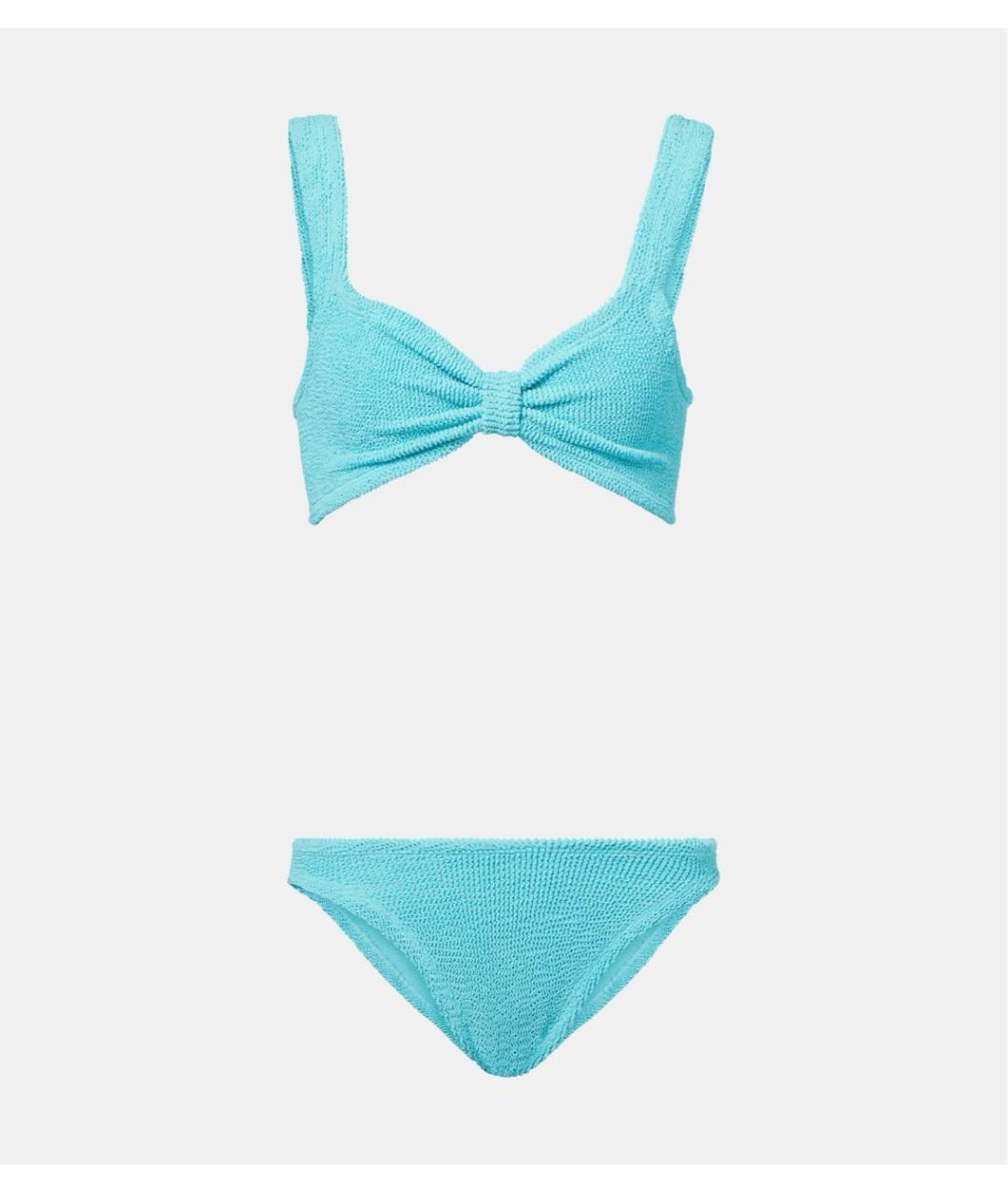 HUNZA G Голубой полиамидовый купальник, фото 8