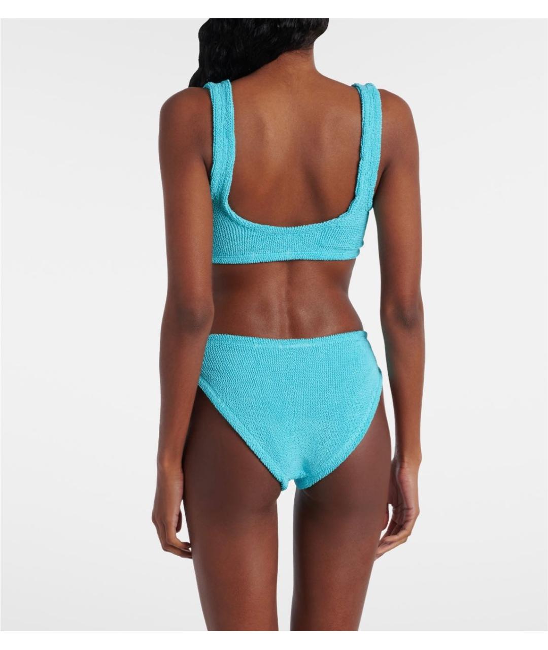 HUNZA G Голубой полиамидовый купальник, фото 5